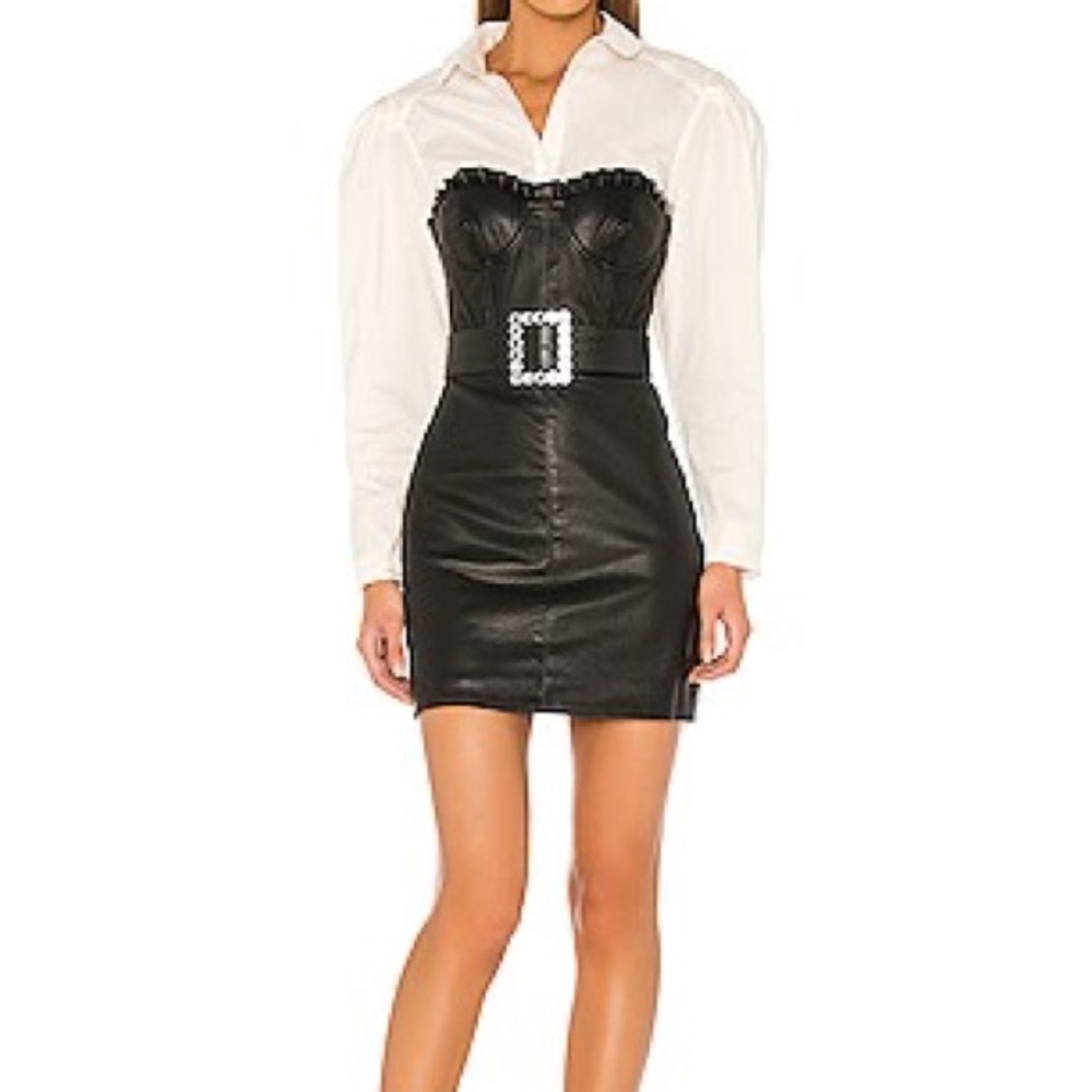 Grlfrnd Leather Mini dress